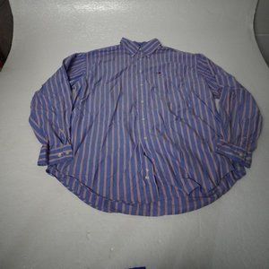 Vintage Tommy Hilfiger Striped Shirt Size Large Blue